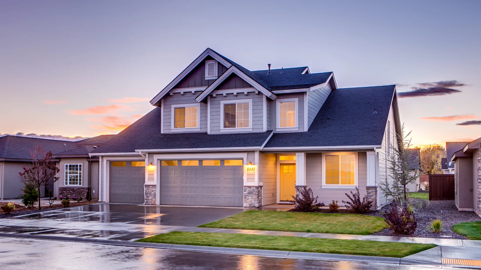 blue shingle roofing house